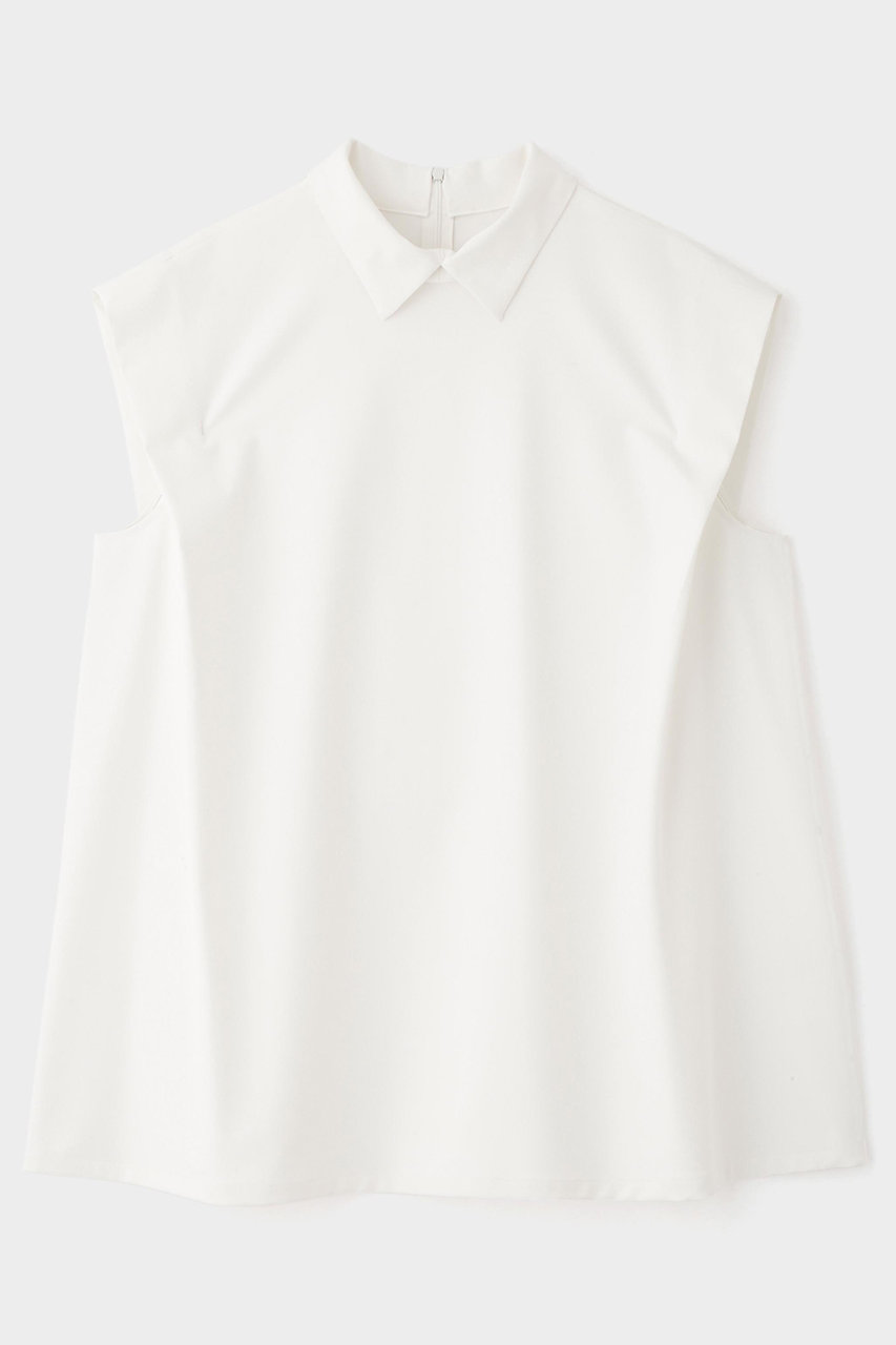 ストレッチオックスノースリーブブラウス