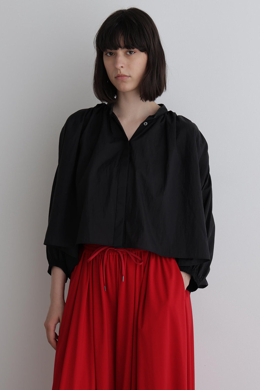 LE PHIL(ル フィル)｜エアリーナイロンブラウス/ブラック の通販