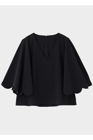 美品　LE PHIL フレアスリーブ　デザイントップス　ブラウス LE PHIL ブラウス シャツ SOLOTEXフレアブラウス レディース