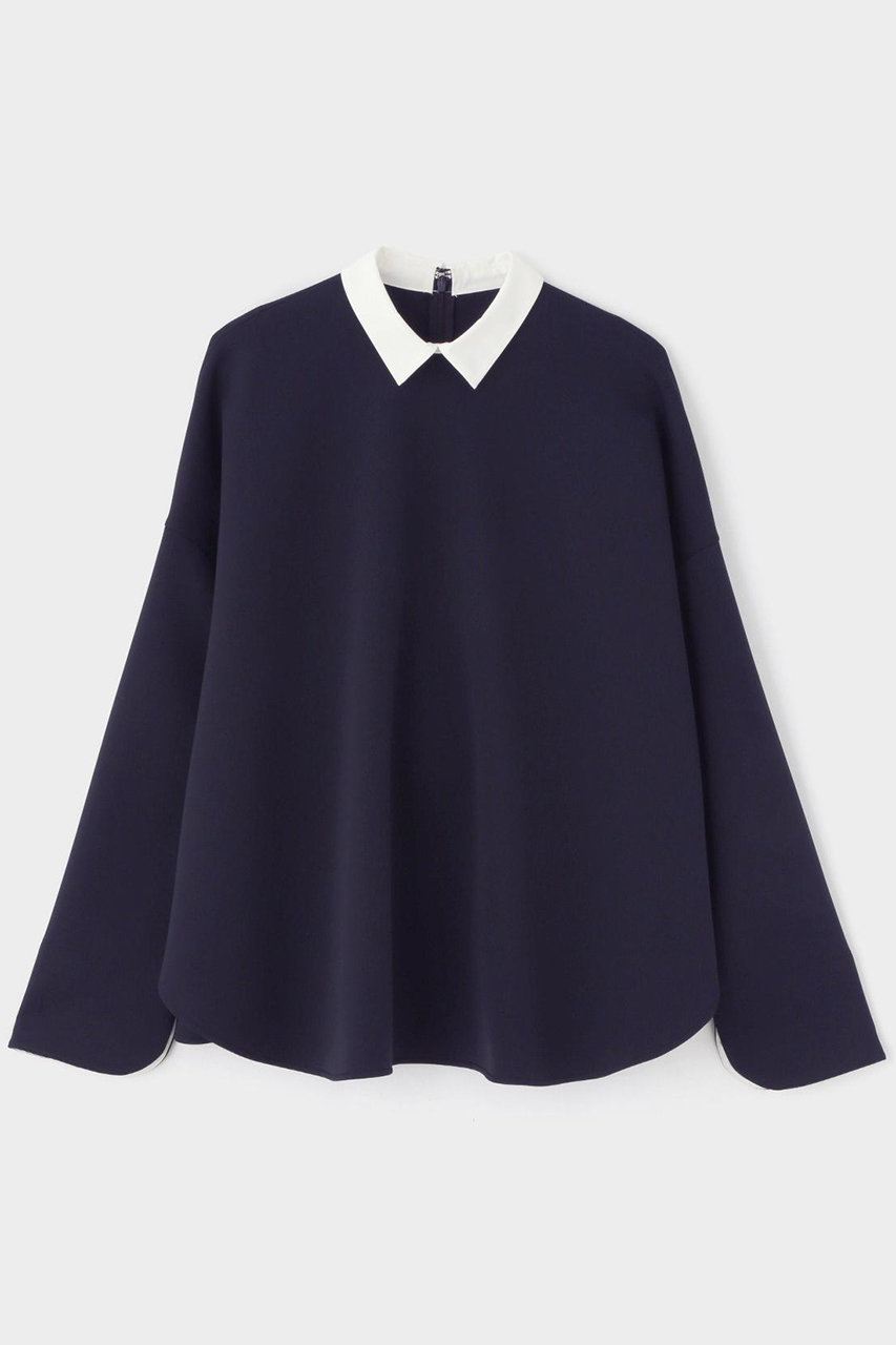 LE PHIL スキューバーダンボールブラウス (ネイビー, F) ル フィル ELLE SHOP LE PHIL スキューバーダンボールブラウス (ネイビー, F) ル フィル ELLE SHOP