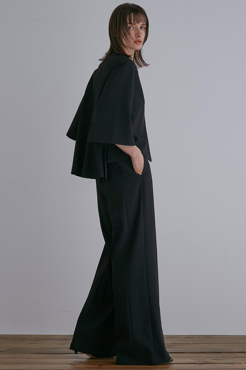 LE PHIL(ル フィル)｜2WAYツイルワイドパンツ/ブラック の通販