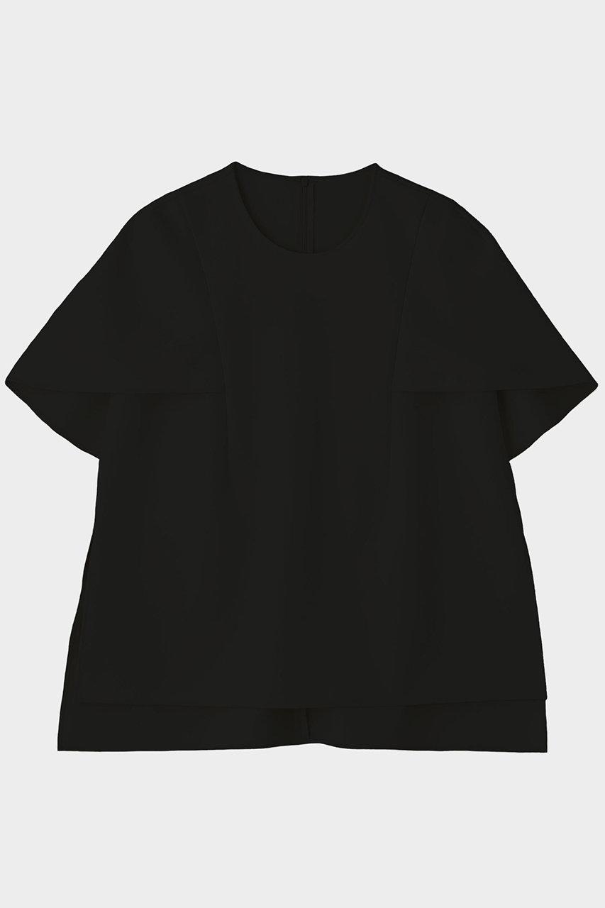 LE PHIL ライトダンボールケープブラウス (ブラック, F) ル フィル ELLE SHOP LE PHIL ライトダンボールケープブラウス (ブラック, F) ル フィル ELLE SHOP
