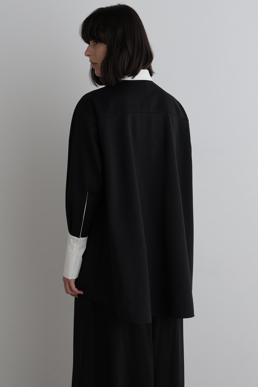 LE PHIL(ル フィル)｜バイカラーテントブラウス/ブラック の通販