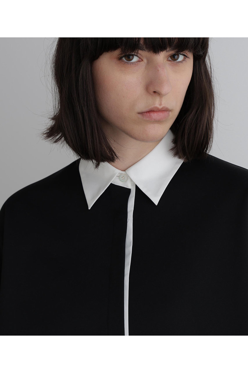 LE PHIL(ル フィル)｜バイカラーテントブラウス/ブラック の通販