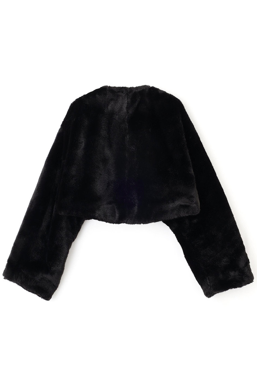 LE PHIL(ル フィル)｜フェイクファーショートジャケット/ブラック の