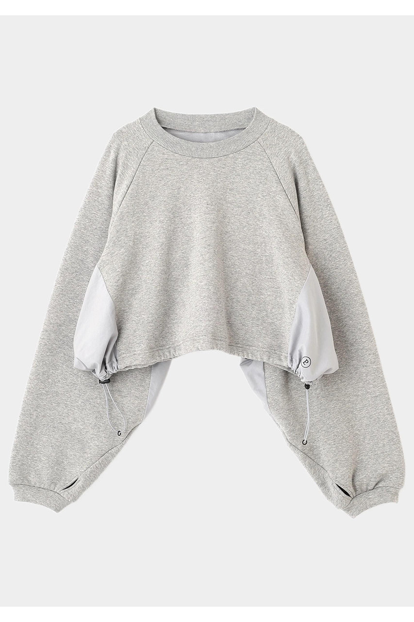 LE PHIL 《LE PHIL SPORTS》バック裏毛コンビショートプルオーバー (グレー, F) ル フィル ELLE SHOP LE PHIL 《LE PHIL SPORTS》バック裏毛コンビショートプルオーバー (グレー, F) ル フィル ELLE SHOP
