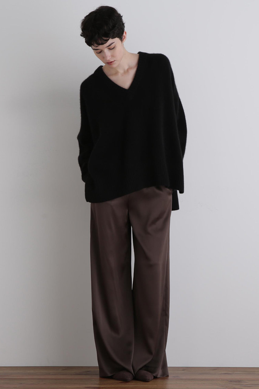 LE PHIL(ル フィル)｜FOX混Vネックニット/ブラック の通販