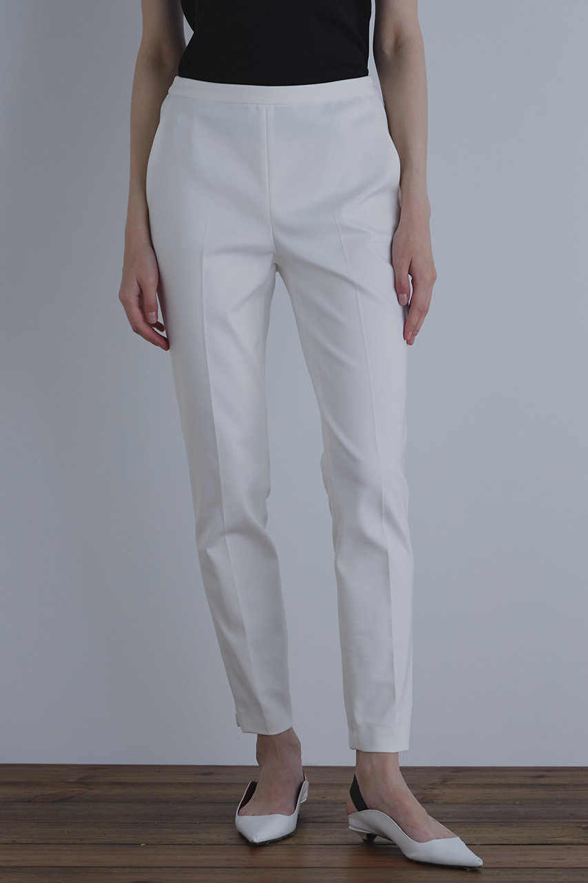 LE PHIL 《LE PHIL》ダブルクロスストレッチテーパードパンツ (ホワイト, 1) ル フィル ELLE SHOP LE PHIL 《LE PHIL》ダブルクロスストレッチテーパードパンツ (ホワイト, 1) ル フィル ELLE SHOP