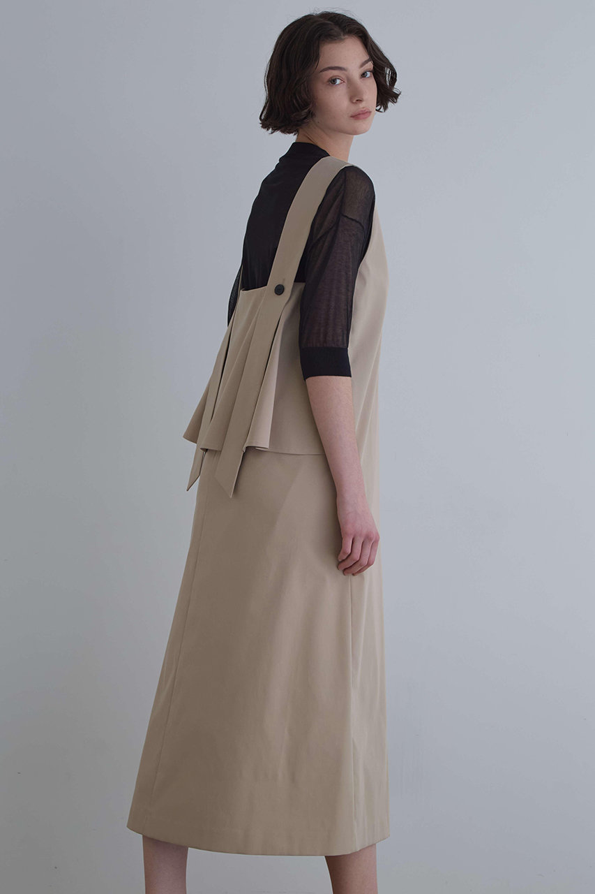 LE PHIL 《LE PHIL》ストレッチツイルジャンパースカート (ベージュ, 1) ル フィル ELLE SHOP LE PHIL 《LE PHIL》ストレッチツイルジャンパースカート (ベージュ, 1) ル フィル ELLE SHOP