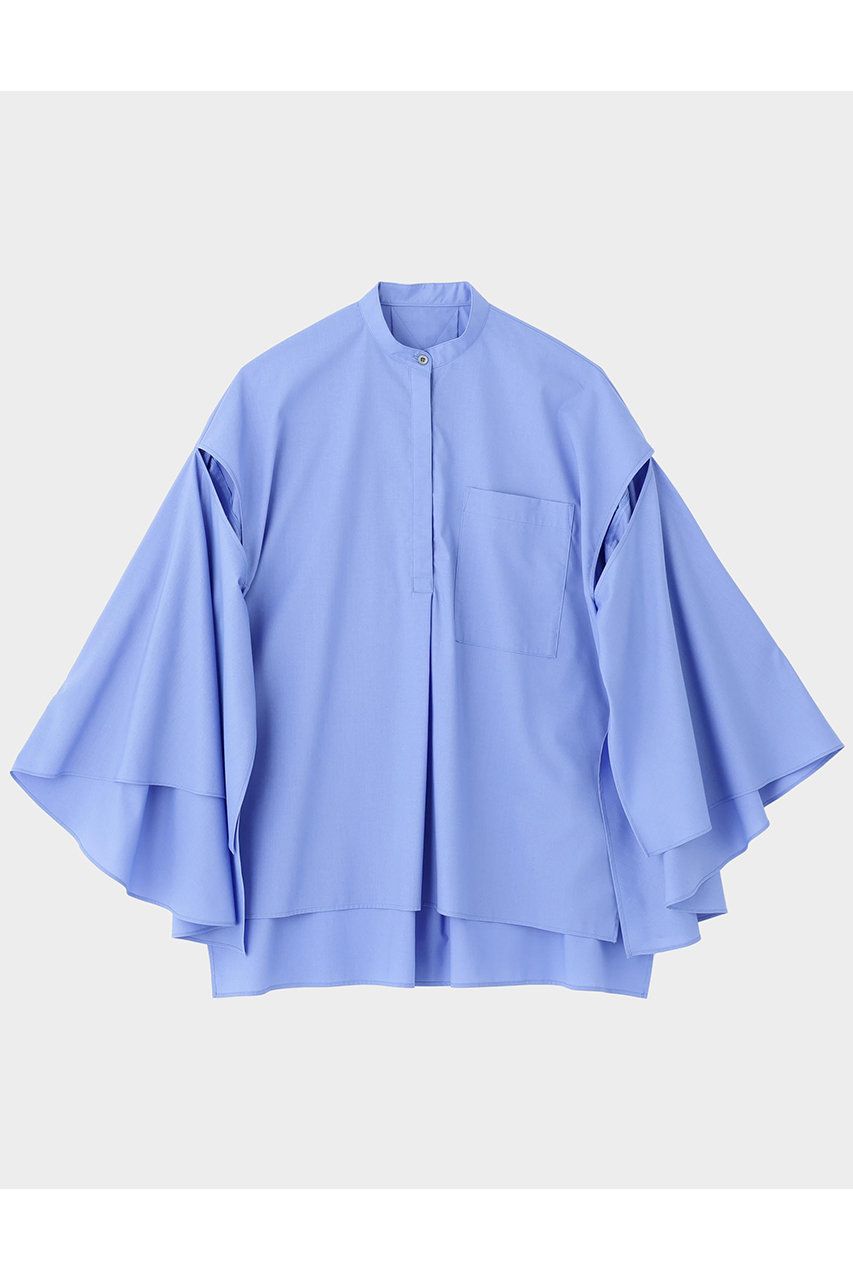 LE PHIL 2WAYスリットブラウス (ブルー, F) ル フィル ELLE SHOP LE PHIL 2WAYスリットブラウス (ブルー, F) ル フィル ELLE SHOP
