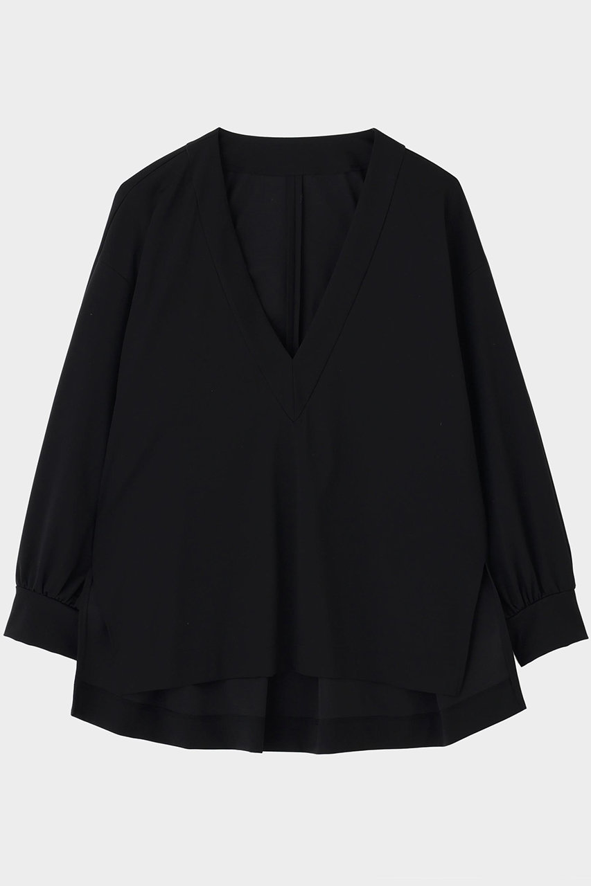 LE PHIL コンパクトポンチVネックプルオーバー (ブラック, F) ル フィル ELLE SHOP LE PHIL コンパクトポンチVネックプルオーバー (ブラック, F) ル フィル ELLE SHOP