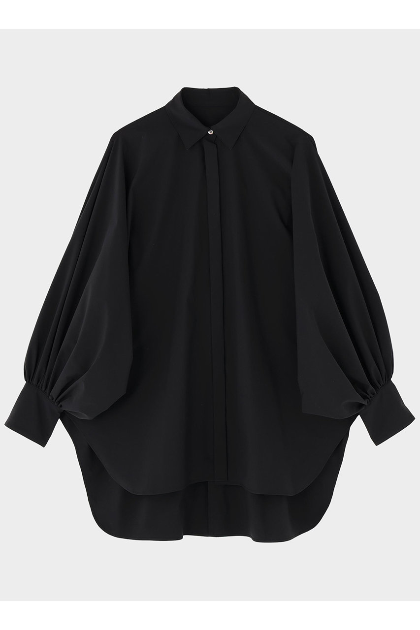 LE PHIL SOLOTEXブロードバックギャザーブラウス (ブラック, Ｆ) ル フィル ELLE SHOP