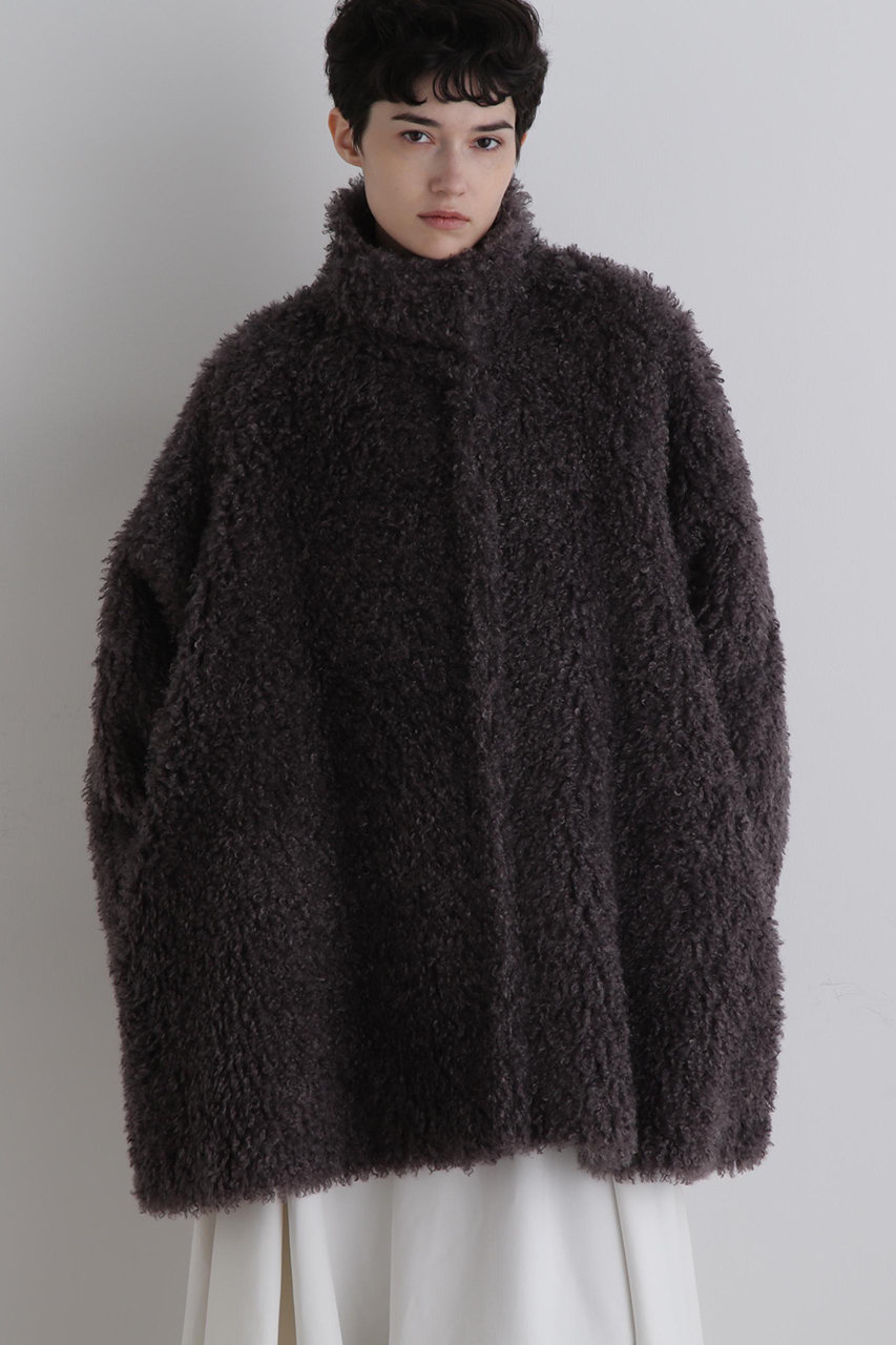 LE PHIL(ル フィル)｜ダブルニードルファーコート/グレー の通販