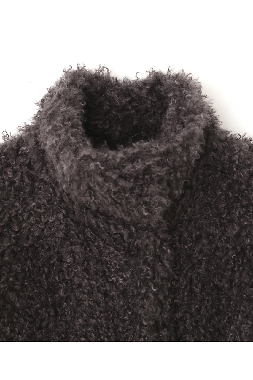 LE PHIL(ル フィル)｜ダブルニードルファーコート/グレー の通販