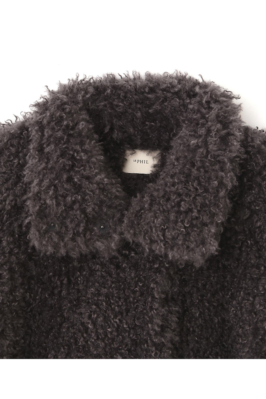LE PHIL(ル フィル)｜ダブルニードルファーコート/グレー の通販