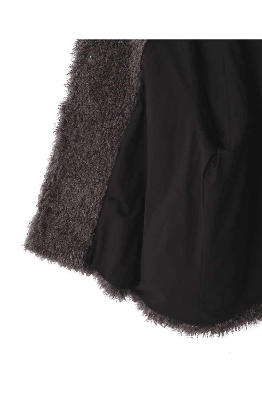 LE PHIL(ル フィル)｜ダブルニードルファーコート/グレー の通販