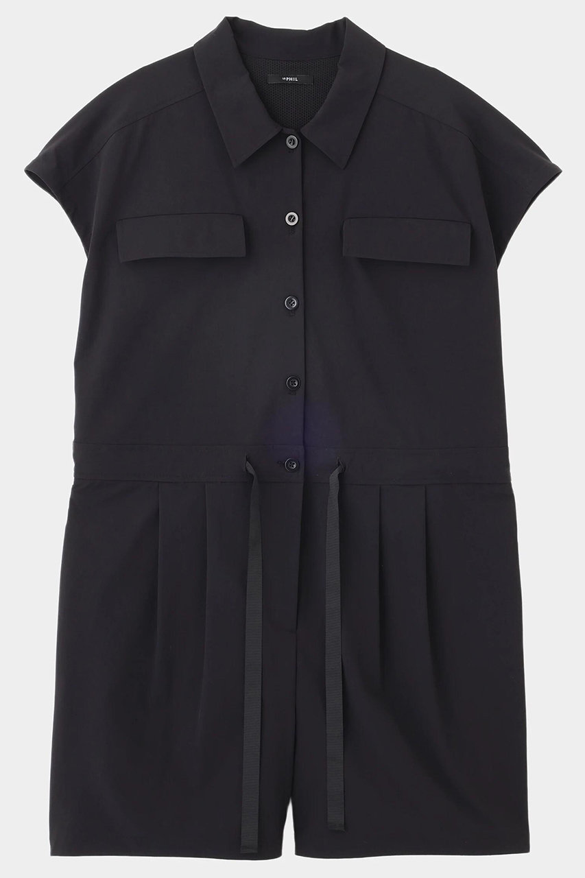LE PHIL 《LE PHIL SPORTS》ナイロンショートパンツコンビネゾン (ブラック, 0) ル フィル ELLE SHOP LE PHIL 《LE PHIL SPORTS》ナイロンショートパンツコンビネゾン (ブラック, 0) ル フィル ELLE SHOP
