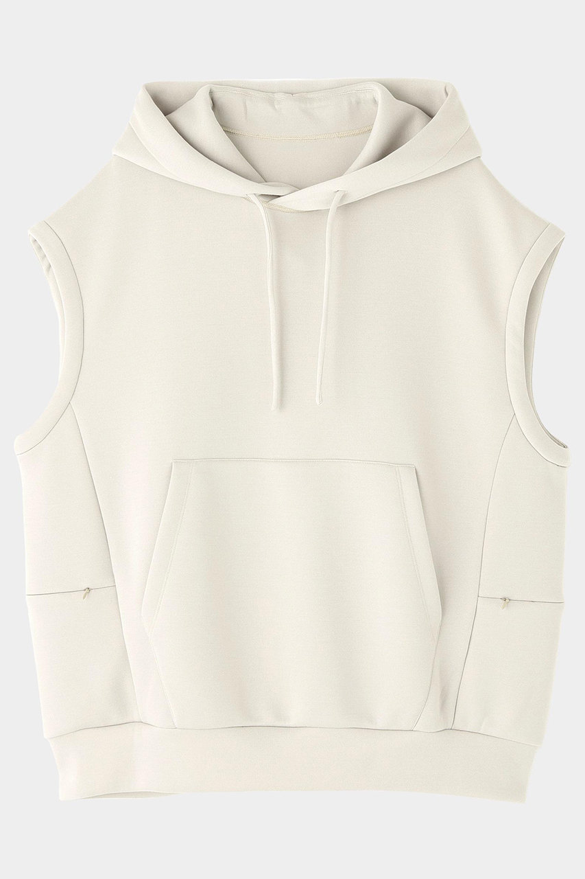 LE PHIL 《LE PHIL SPORTS》テックダンボールノースリフーディ (ベージュ, F) ル フィル ELLE SHOP LE PHIL 《LE PHIL SPORTS》テックダンボールノースリフーディ (ベージュ, F) ル フィル ELLE SHOP