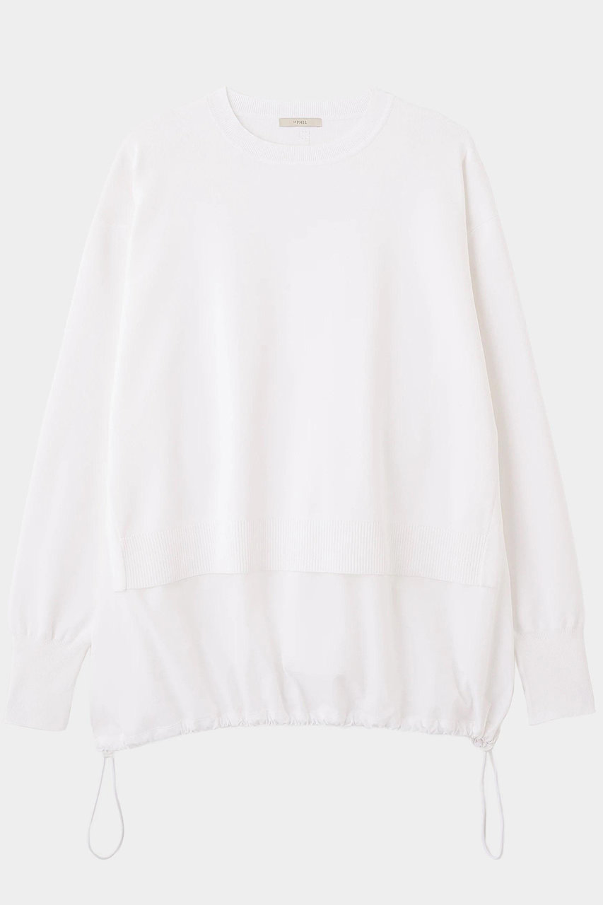 LE PHIL 《LE PHIL SPORTS》テックレイヤードニット (ホワイト, F) ル フィル ELLE SHOP LE PHIL 《LE PHIL SPORTS》テックレイヤードニット (ホワイト, F) ル フィル ELLE SHOP