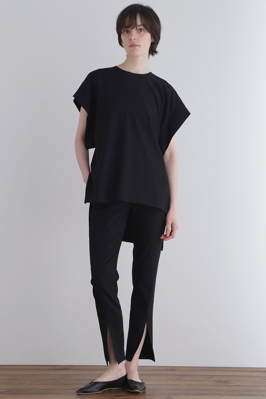 LE PHIL(ル フィル)｜2WAYツイルブラウス/ブラック の通販｜ELLESHOP