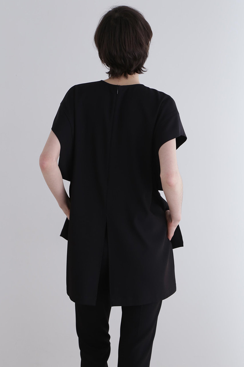 LE PHIL(ル フィル)｜2WAYツイルブラウス/ブラック の通販｜ELLESHOP