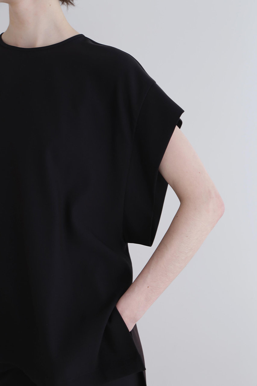 LE PHIL(ル フィル)｜2WAYツイルブラウス/ブラック の通販｜ELLESHOP