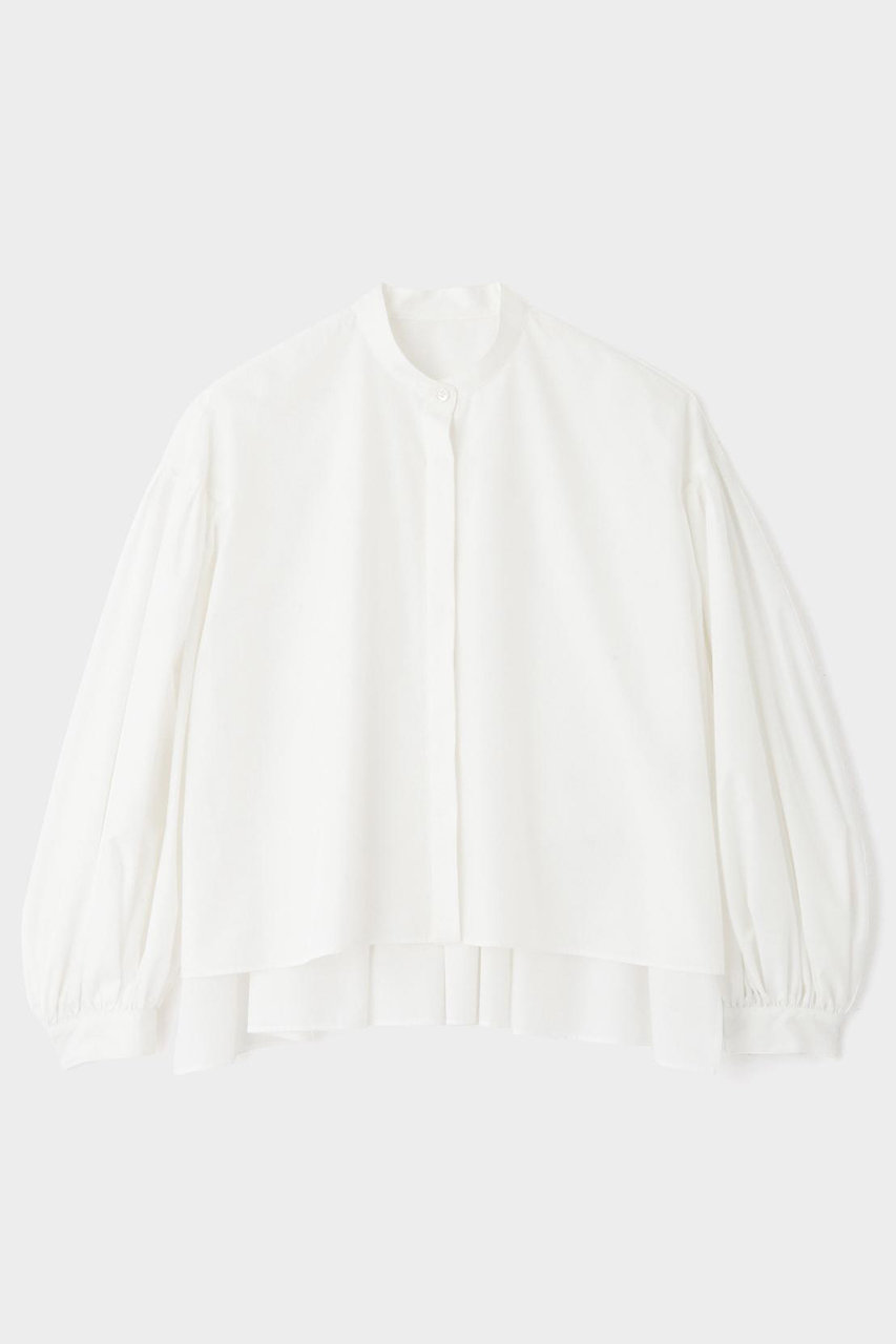 ショートタイプライターギャザーブラウス