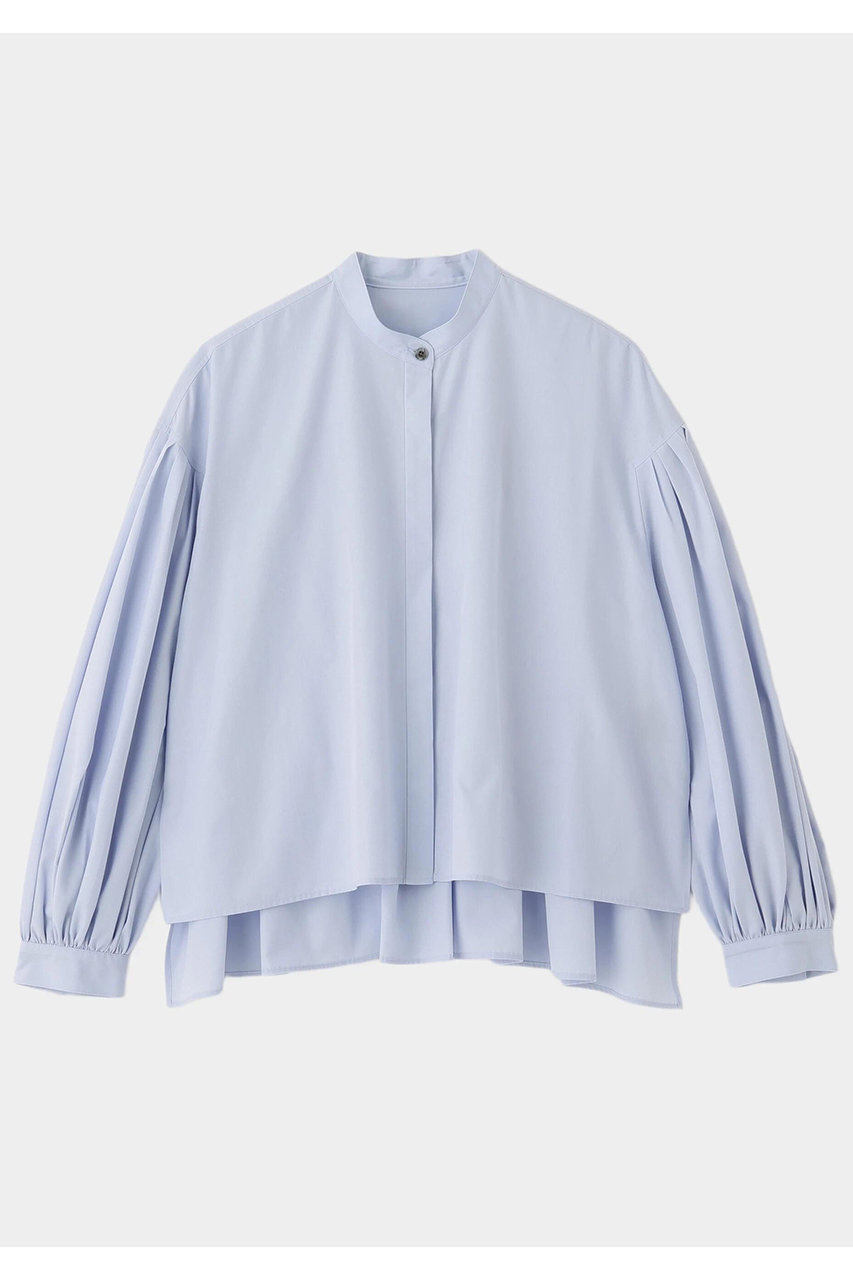 ル フィル/LE PHILのショートタイプライターギャザーブラウス(ブルー/5345910825)