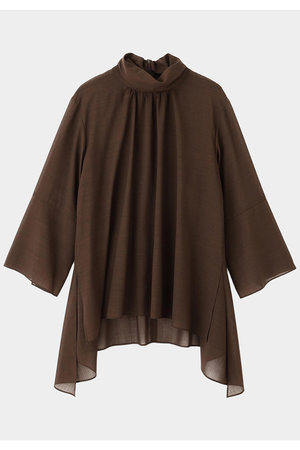 ル フィル/LE PHILのシアーウールハイネックヘムブラウス(110400/110403)