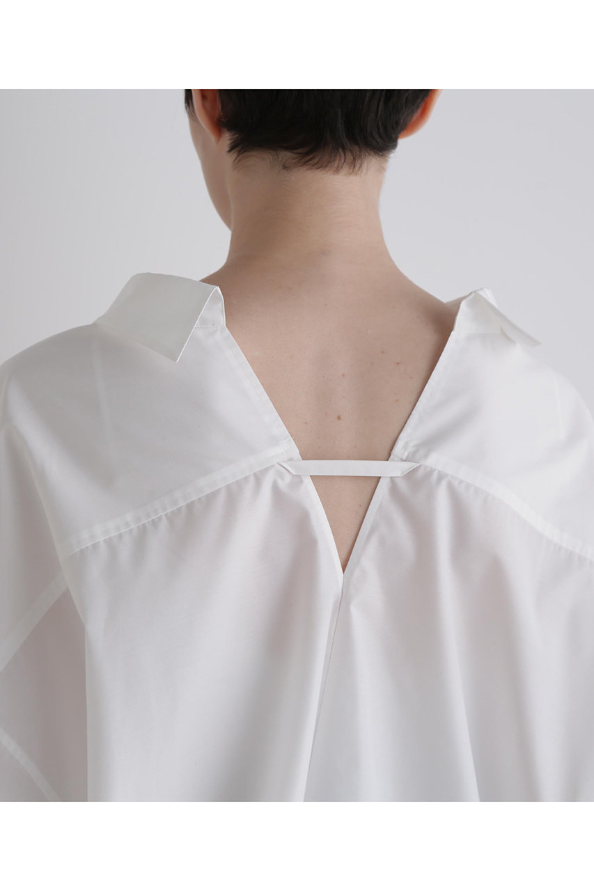 LE PHIL ルフィル ラスターブロードバックスリットブラウス ホワイト LE PHIL(ル フィル)｜ラスターブロードバックスリットブラウス