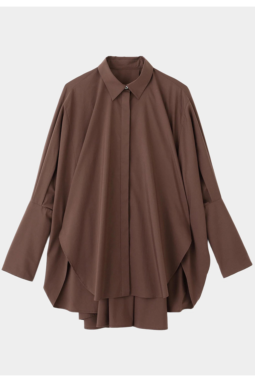 ル フィル/LE PHILのオーバーサイズロングカフスシャツ(ブラウン/5345210911)