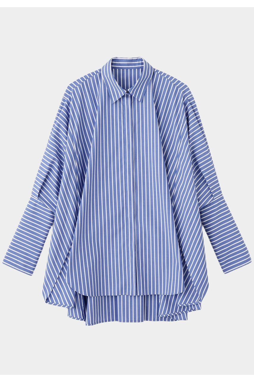 LE PHIL オーバーサイズロングカフスシャツ (ブルー, Ｆ) ル フィル ELLE SHOP