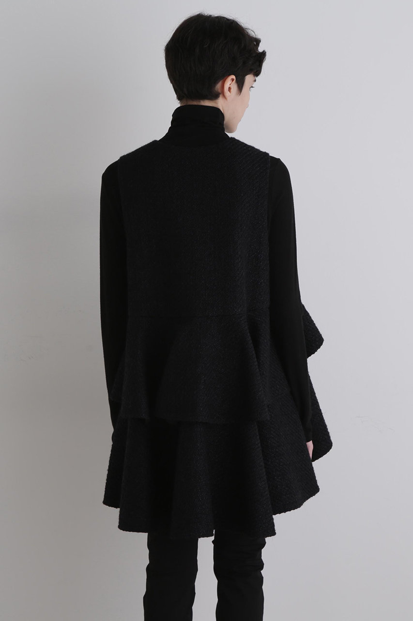 LE PHIL(ル フィル)｜ロービングツィードティアードジレ/ブラック の