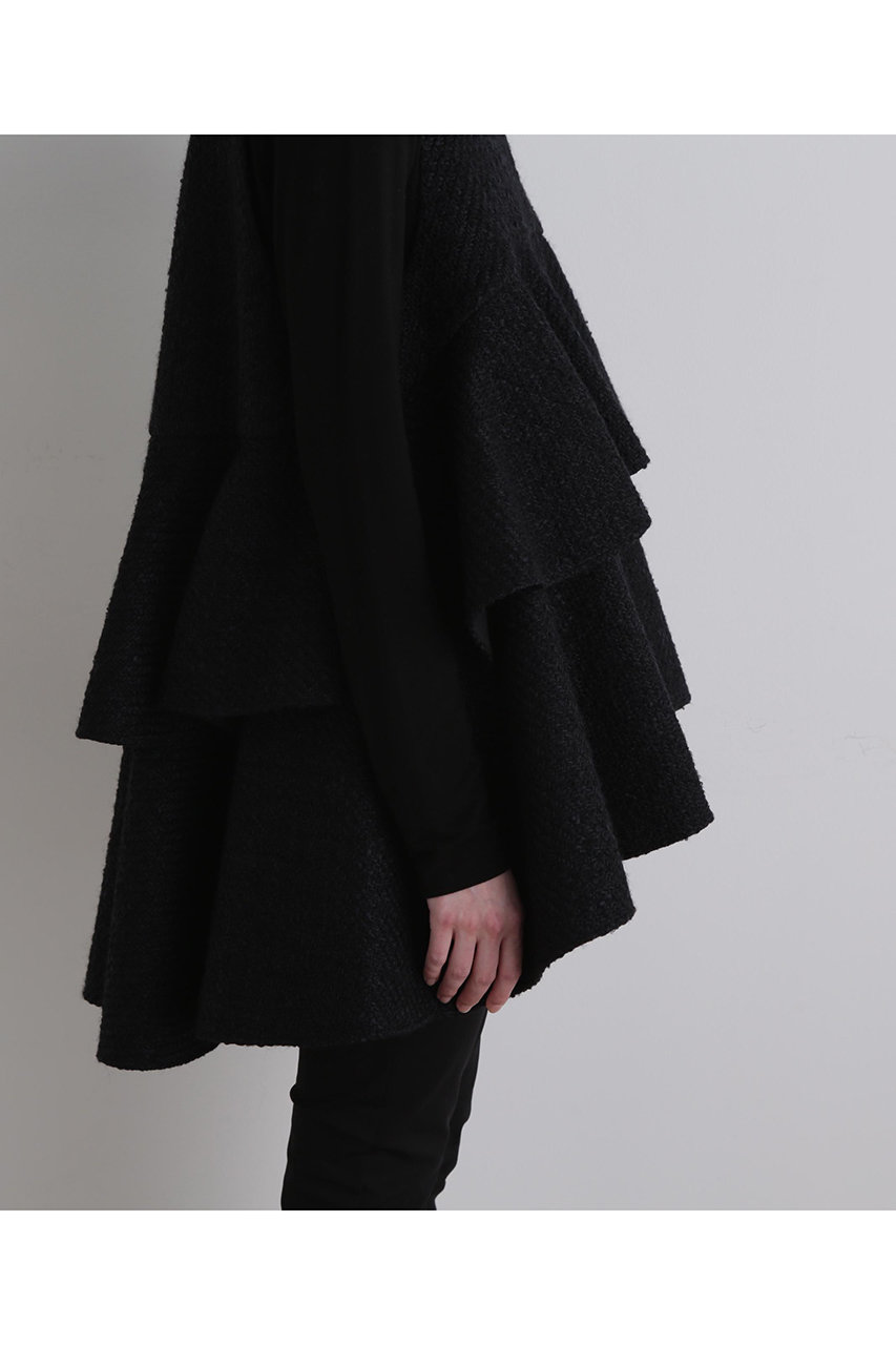 LE PHIL(ル フィル)｜ロービングツィードティアードジレ/ブラック の