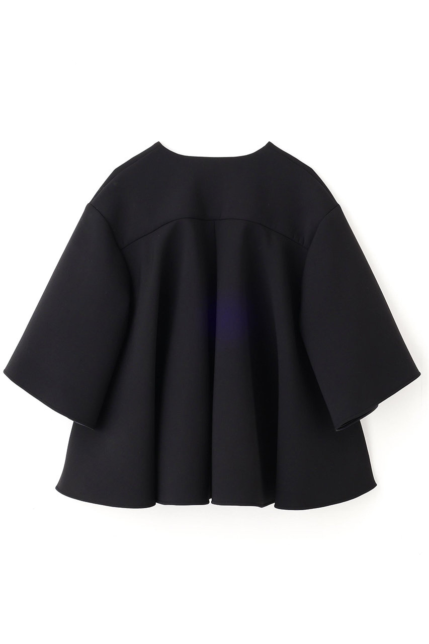 LE PHIL(ル フィル)｜ライトボンディングフレアジャケット/ブラック の