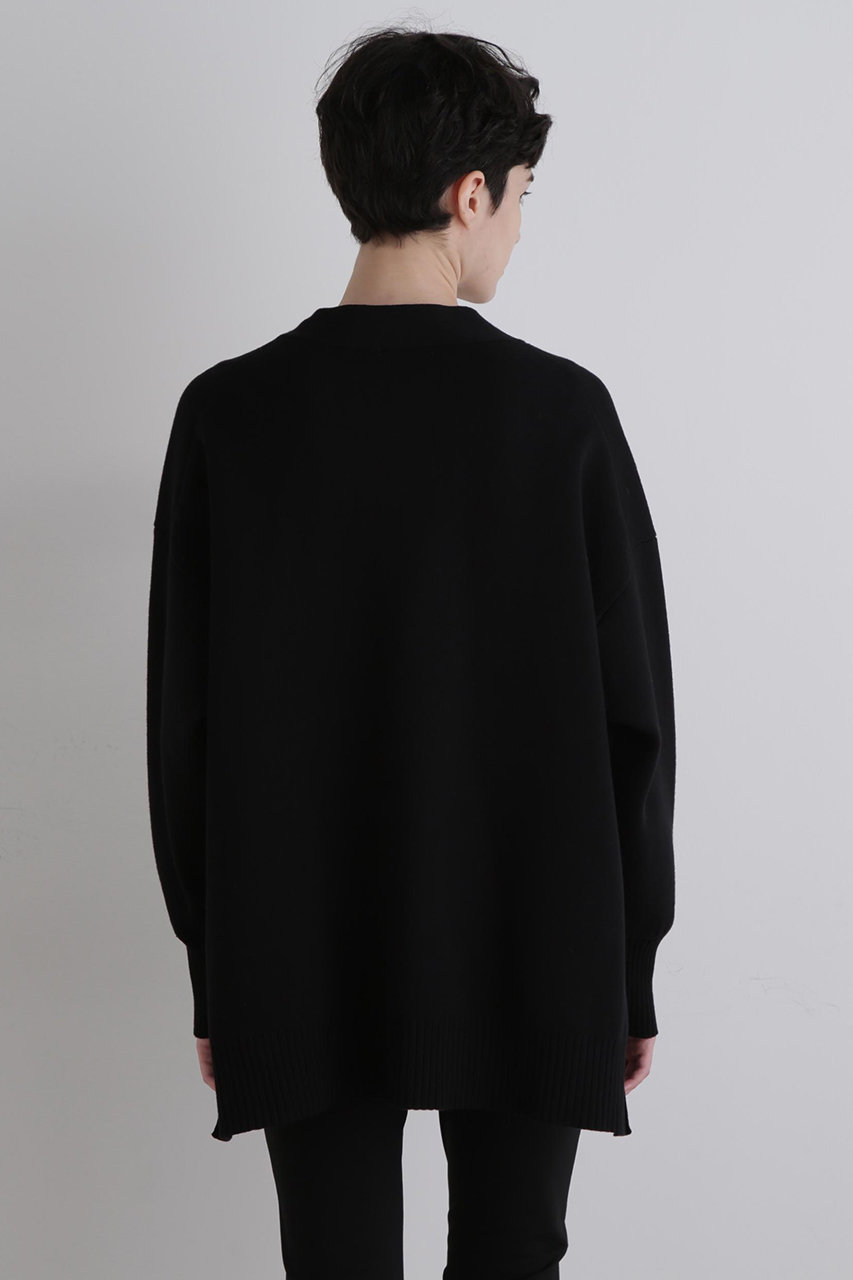 LE PHIL(ル フィル)｜レタードフォルムスリーブカーデ/ブラック の通販