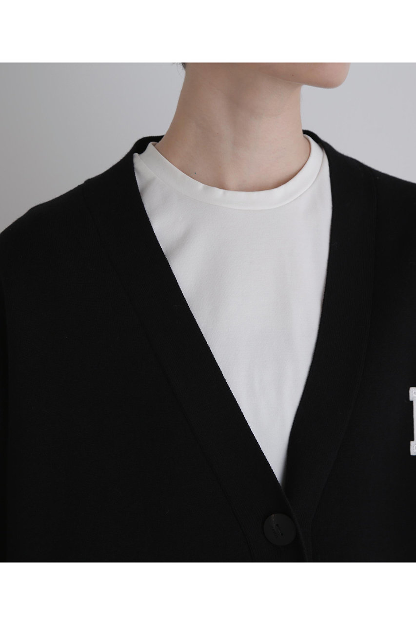 LE PHIL(ル フィル)｜レタードフォルムスリーブカーデ/ブラック の通販