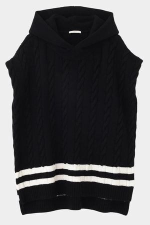 ル フィル/LE PHILのウールミドルゲージケーブルニット(110300/110301)