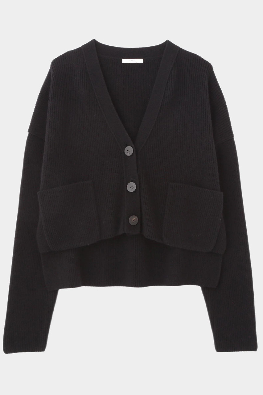 ル フィル/LE PHILのウールコンパクトカーディガン(ブラック/5345270916)