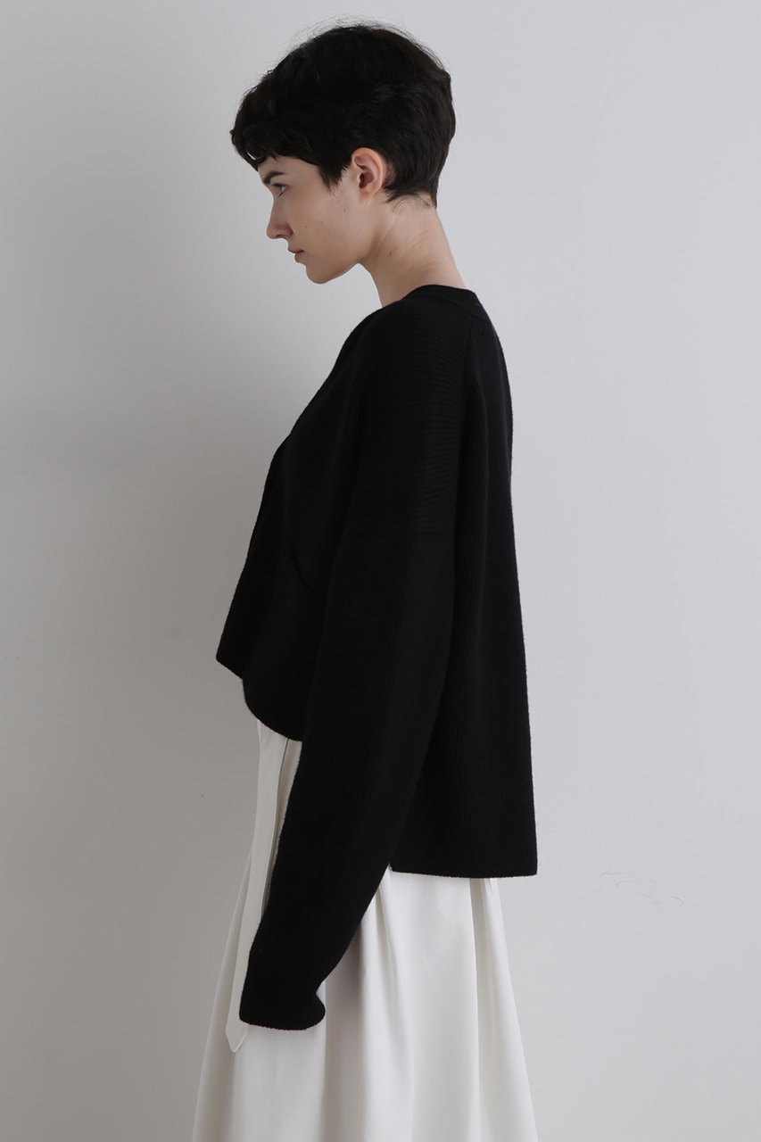 LE PHIL(ル フィル)｜ウールコンパクトカーディガン/ブラック の通販