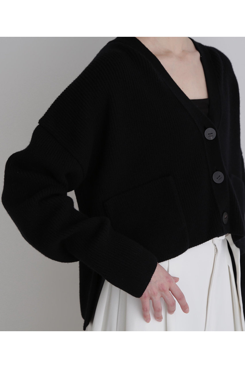 LE PHIL ブラック カーディガン LE PHIL（ル フィル） カーディガン オーバーサイズラウンド