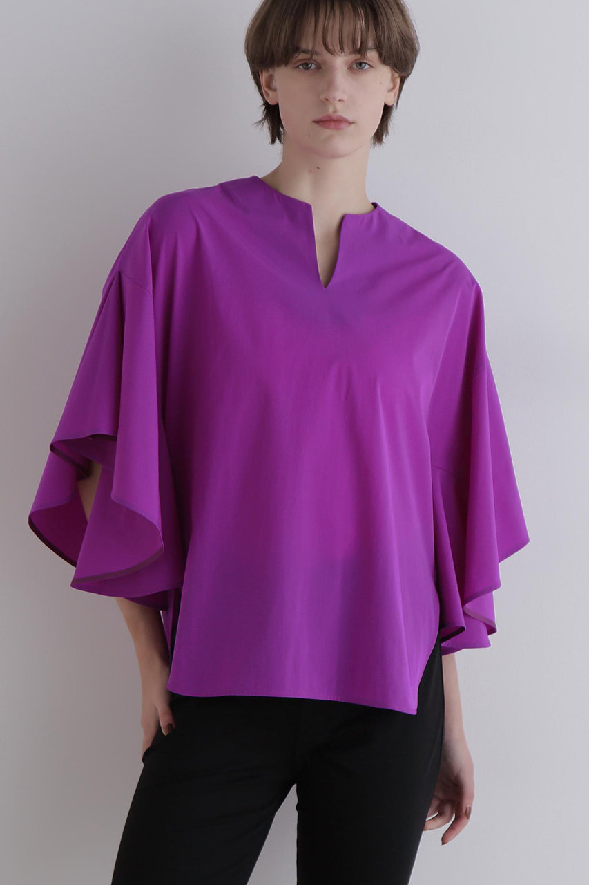 ル フィル/LE PHILのナイロンストレッチフレアブラウス(パープル/5345210815)