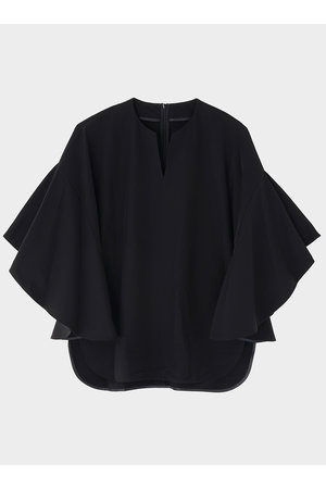 ル フィル/LE PHILのナイロンストレッチフレアブラウス(110400/110402)