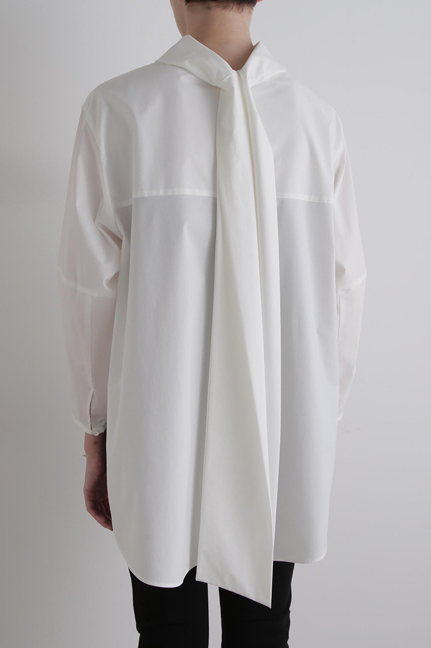 LE PHIL(ル フィル)｜SOLOTEXブロードボウタイブラウス/ホワイト の