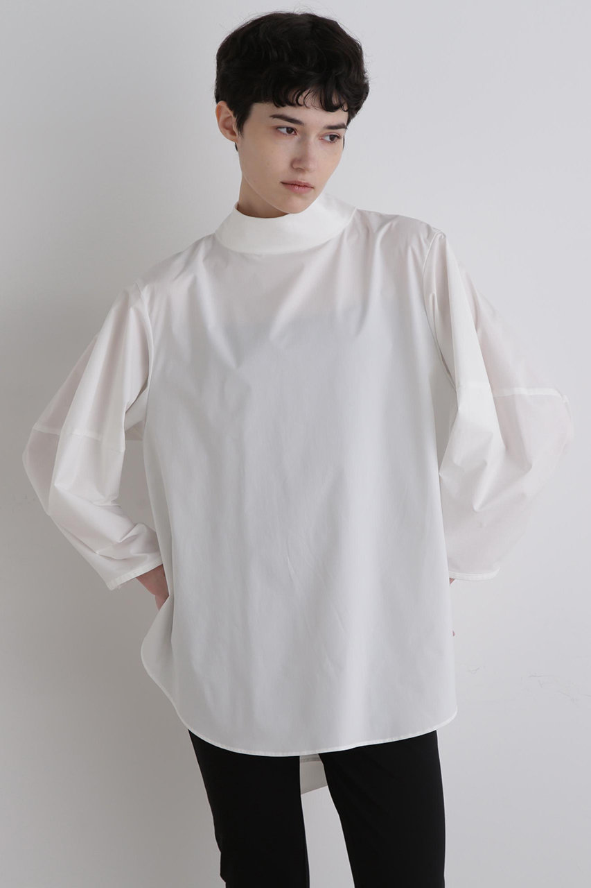 LE PHIL(ル フィル)｜SOLOTEXブロードボウタイブラウス/ホワイト の