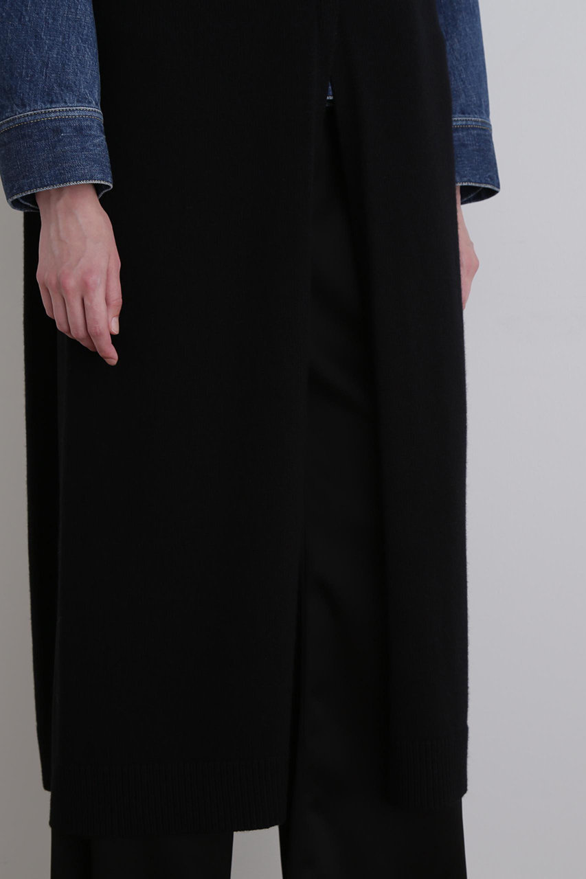 LE PHIL(ル フィル)｜ウールミドルゲージロングジレ/ブラック の通販