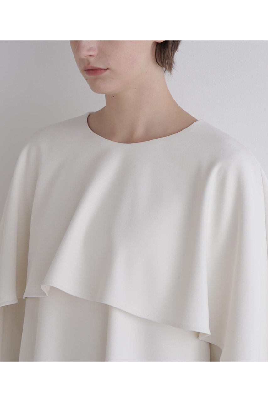 LE PHIL(ル フィル)｜起毛2WAYツイルブラウス/ホワイト の通販