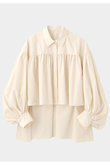 クリスピータフタギャザーブラウス