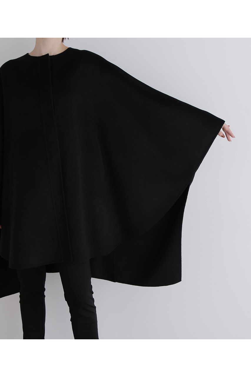 LE PHIL(ル フィル)｜ピュアカシミアケープ/ブラック の通販｜ELLESHOP