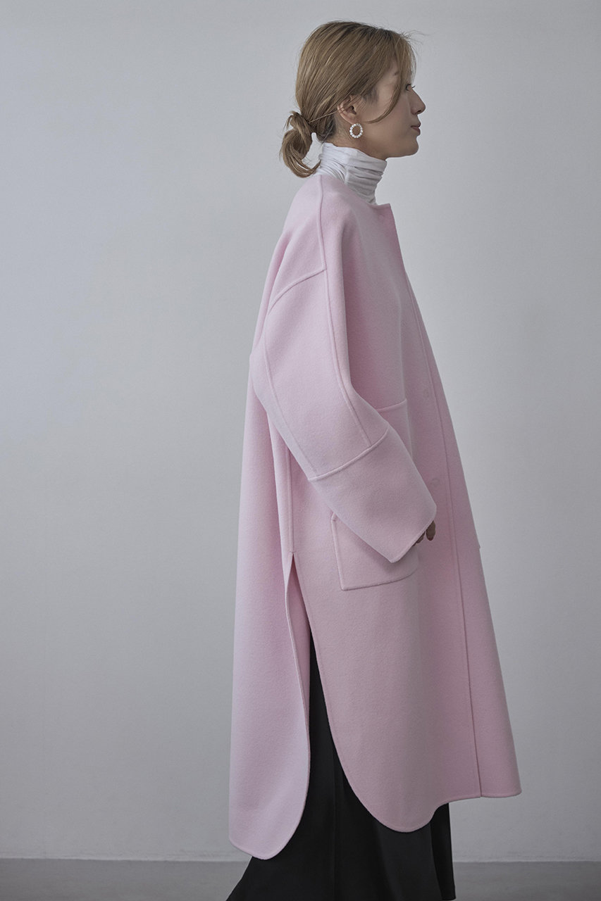 LE PHIL(ル フィル)｜ソフトウールリバーコート/ピンク の通販